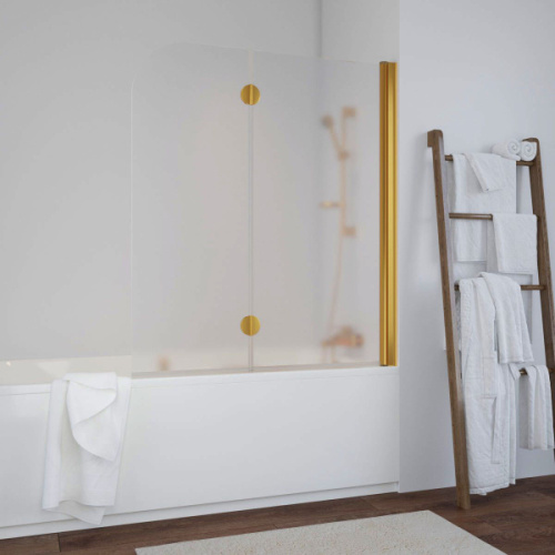 Душевая шторка на ванную стекло сатин Vegas-glass E2V 120 10 R, складные - фото 4