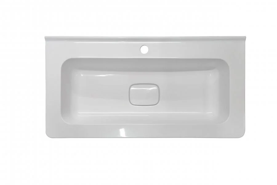 Тумба под раковину подвесная Style Line Бергамо 80 см черная, моноблок - фото 5