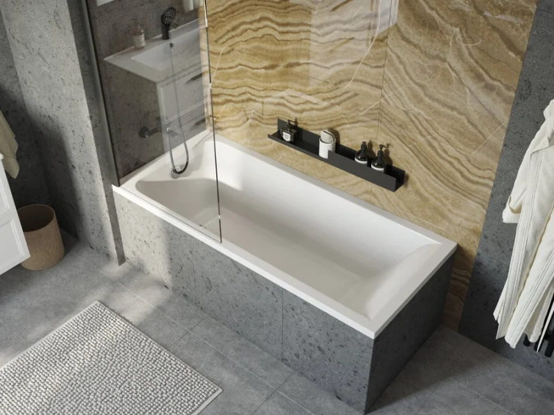 Акриловая ванна Stworki Стокгольм 170 x 75 см, с каркасом, белая, 270043 - фото 4