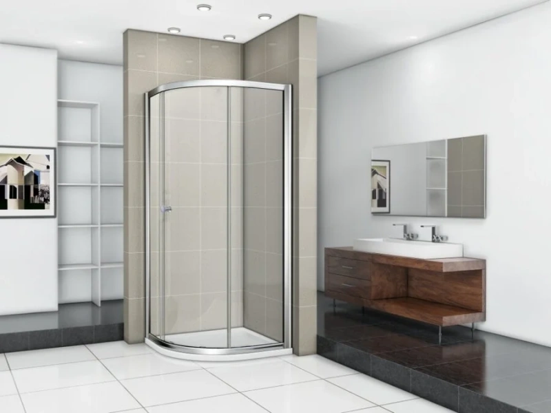 Душевой уголок Cezares Pratico 90х90 см рифленое стекло, профиль хром - фото 1