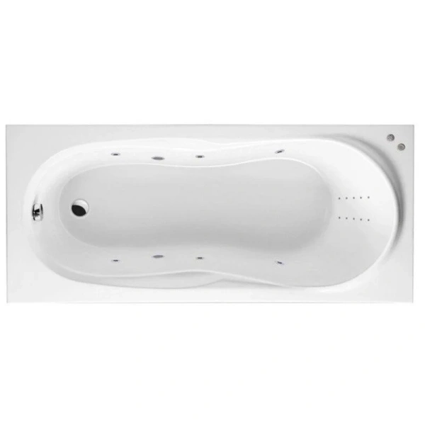 Ванна гидромассажная Excellent Sekwana Line Nano 170 x 75 см, цвет белый/хром, WAEX.SEK17.LINENANO.CR - фото 1
