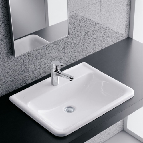 Раковина Laufen Pro 56 см встраиваемая, с 1 отверстием для смесителя, белые - фото 4