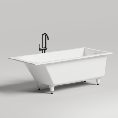 Ванна из искусственного камня Salini Cascata Kit 170x75 см белый матовый, искусственный камень - фото 2