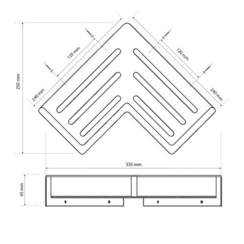 Полочка для ванной Bemeta Cytro угловая - фото 2