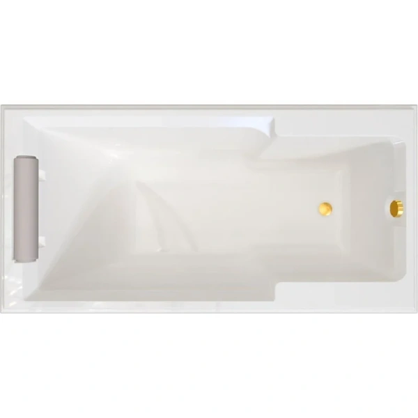 Акриловая ванна Fra Grande Русильон 4-01-3-0-1-424, 180 x 90 см, рама-подставка на декоративных ножках, комплект панелей, рама-подставка на декоративных ножках, комплект панелей, подголовник, белая/золото - фото 1