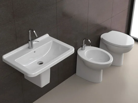 Раковина подвесная Hatria Erika Pro YXBE01 65х45 см, прямоугольной формы, тюльпан - фото 5