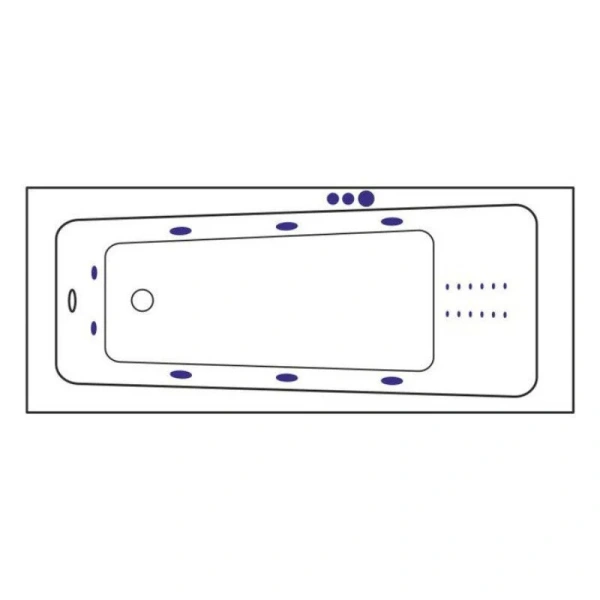 Ванна гидромассажная Excellent Ava Smart Nano 170 x 70 см, цвет белый/золото, WAEX.AVA17.SMARTNANO.GL, другие - фото 8