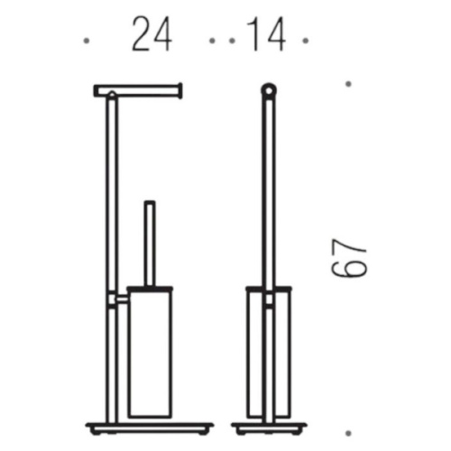 Стойка для ванной Colombo Square напольная - фото 3