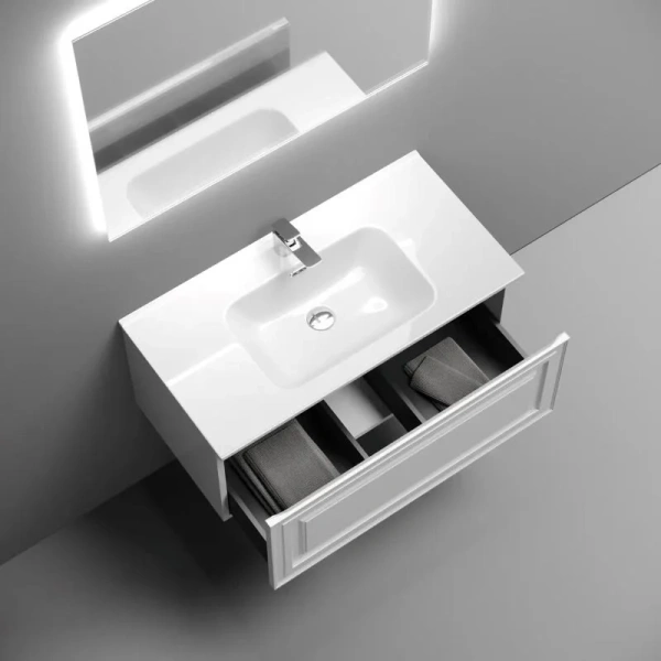 Тумба под раковину подвесная Sancos Very 90 см Bianco, в наличии - фото 2