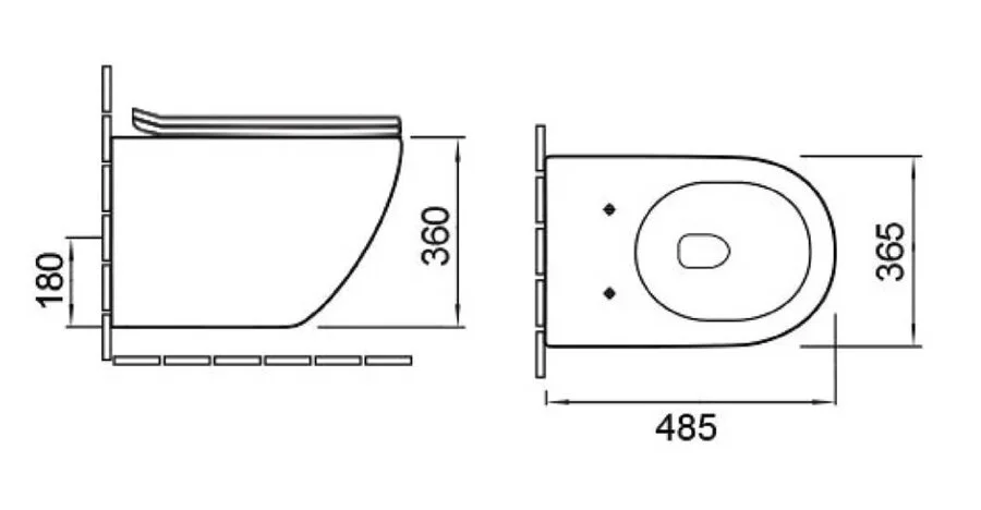 Унитаз подвесной Vincea Globo VT1-14S безободковый - фото 2