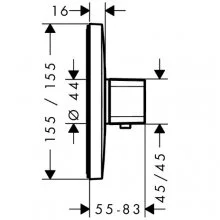 Смеситель для душа Hansgrohe Ecostat E 15705000 термостатический - фото 2