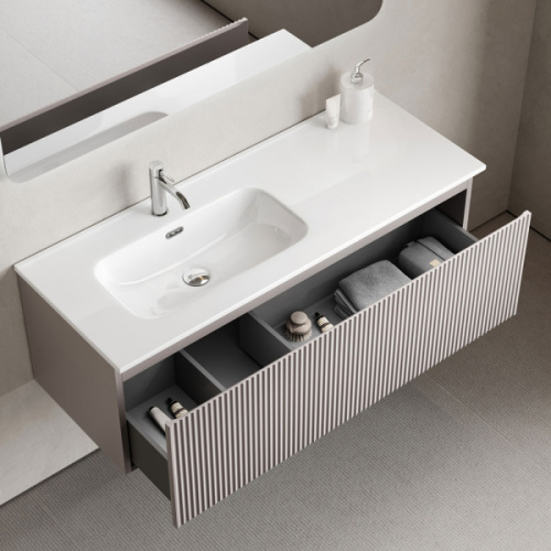 Тумба под раковину подвесная Sancos Snob R 1.0 120 см левая doha soft - фото 4