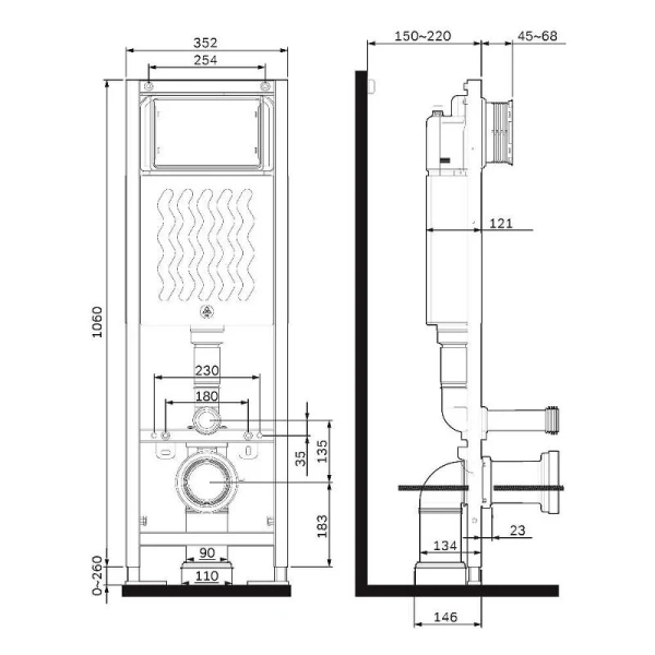 Инсталляция для унитаза Am.Pm ErgoFit без клавиши - фото 2