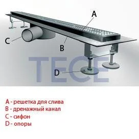 Дренажный канал Tece TECEdrainline 6009 90см - фото 4