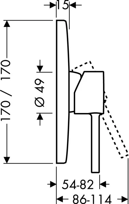 Смеситель для душа Axor Starck X 10645000 - фото 2