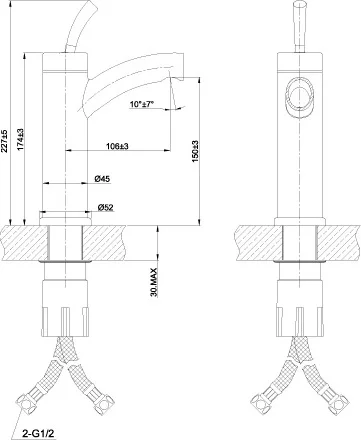 Смеситель для раковины Lemark Element хром - фото 2
