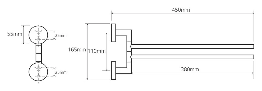 Полотенцедержатель Bemeta Omega хром, современные, hi-tech - фото 2