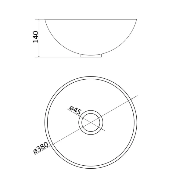 Раковина Montebianco Loreto Nemi 38 см белая матовая - фото 2