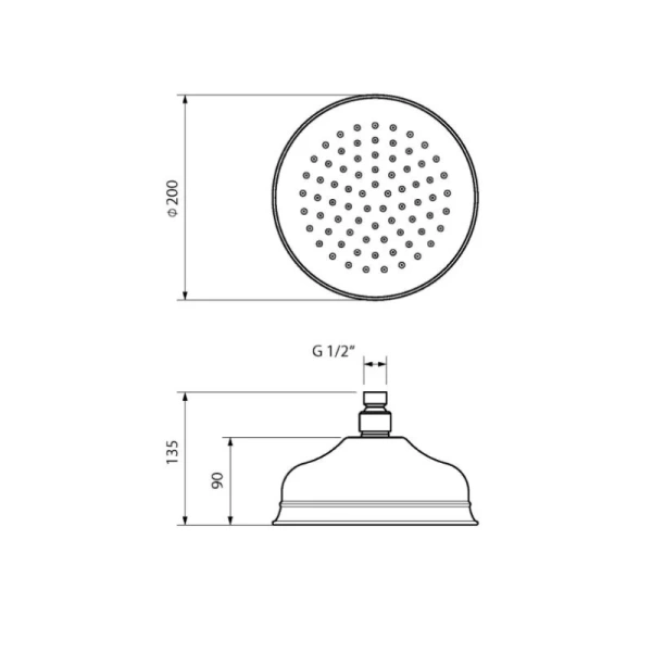 Верхний душ Migliore Roma круглый - фото 2
