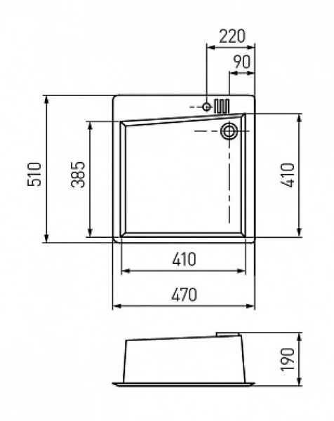 Мойка для кухни Акватон Парма 47 см серый шелк, врезные - фото 2