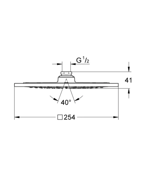 Верхний душ, хром, Grohe Rainshower F-series 27271000, верхние души - фото 2