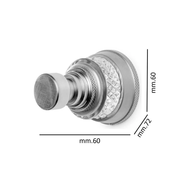 Крючок для ванной Boheme Aura хром, классические, ретро, с кристаллами swarovski, декорированные - фото 2