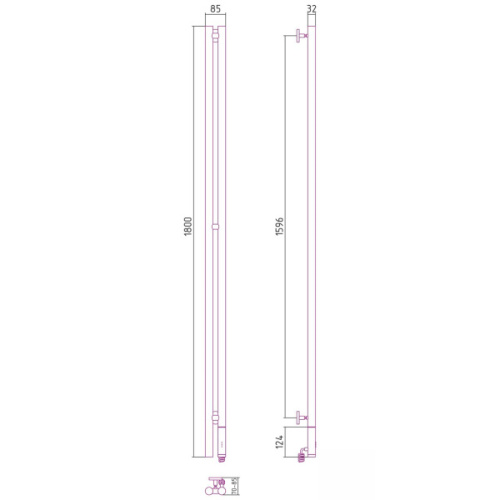 Полотенцесушитель электрический Сунержа Нюанс 8.5х180 см состаренная бронза - фото 3