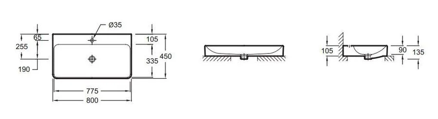 Раковина Jacob Delafon Vox 80 см накладная - фото 2