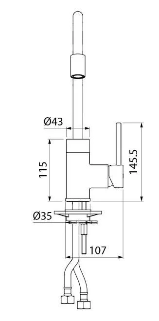 Смеситель для кухни IDDIS Kitchen 360 K36B с гибким изливом - фото 2