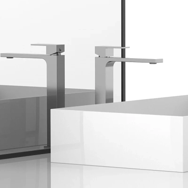 Смеситель для раковины Vincea Cube VBF-1C02 однорычажный, современные, hi-tech - фото 3