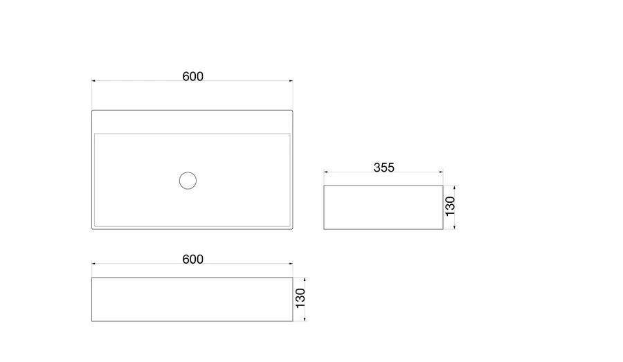 Раковина SantiLine 60 см прямоугольная - фото 2