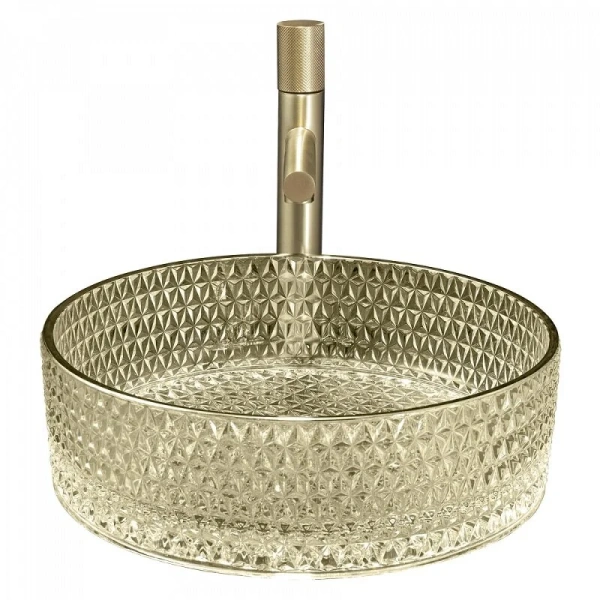 Раковина Abber Glas 40 см золото, маленькие, в форме чаши, круглой формы - фото 5