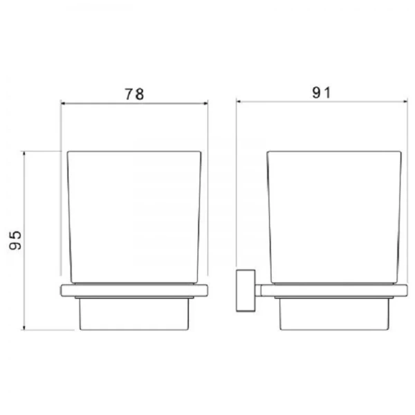 Стакан для ванной Timo Torne черный - фото 2