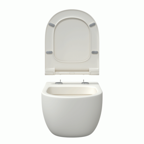 Унитаз подвесной BERGES Ego с сиденьем, с горизонтальным, прямым выпуском, с прямым выпуском - фото 7