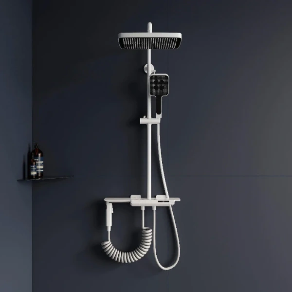 Душевая стойка RGW Shower Panels белая, с тропическим душем - фото 4