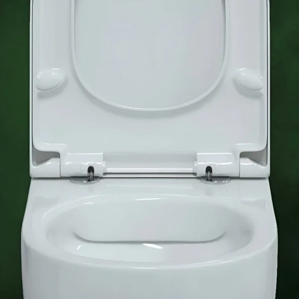 Унитаз подвесной BERGES Ego с микролифтом, безободковые, сиденье с микролифтом  - фото 6