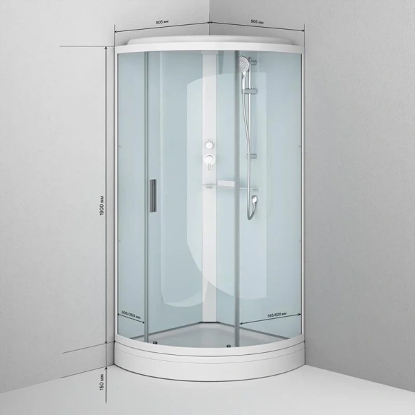 Душевая кабина Am.Pm X-Joy 90x90 см стекло прозрачное - фото 4