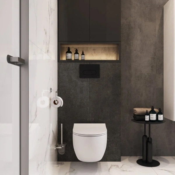 Клавиша смыва VitrA Root Round черная матовая - фото 3