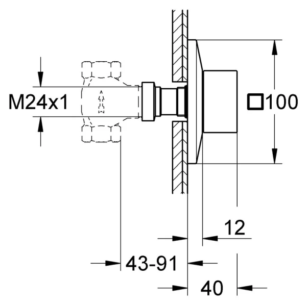 Накладная панель скрытой вентильной головки Grohe Allure Brilliant 19796000, нет в наличии - фото 2