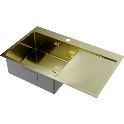 Мойка для кухни Omoikiri Akisame 86-LG-L 86 см левая светлое золото - фото 2