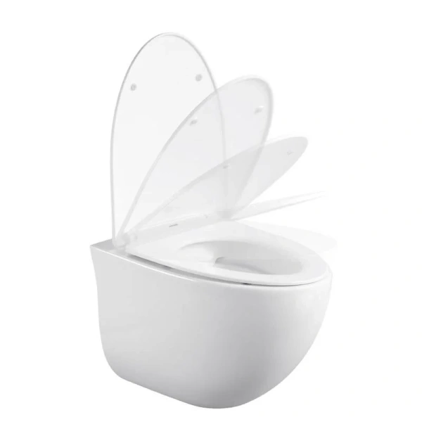 Унитаз подвесной Black&White Universe безободковый, с микролифтом - фото 8