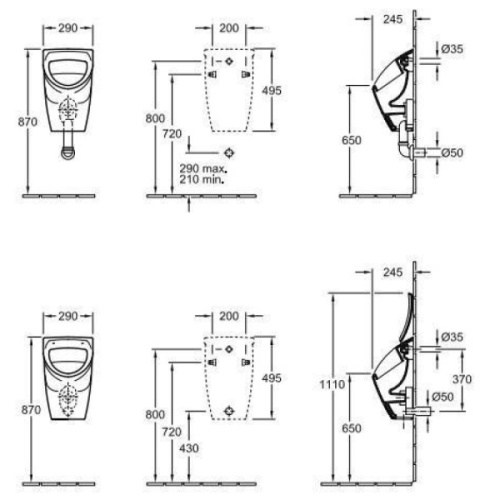 Писсуар Villeroy&Boch O.novo 7557 - фото 3