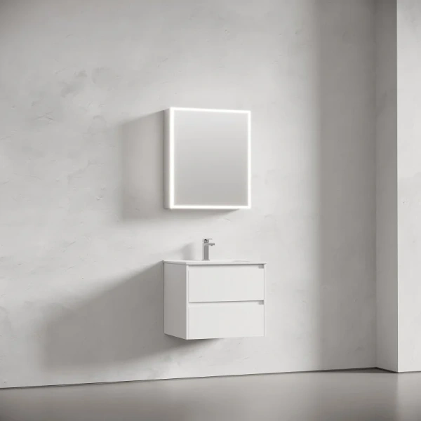 Зеркальный шкаф с подсветкой Sancos Evoke 60 см серый - фото 3