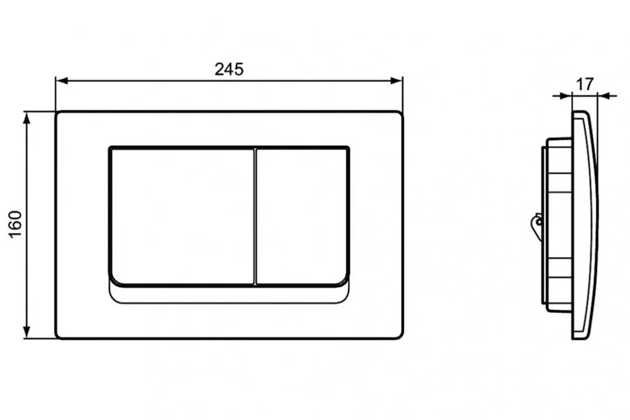 Клавиша смыва Ideal Standard ProSys Solea хром, нет в наличии - фото 2