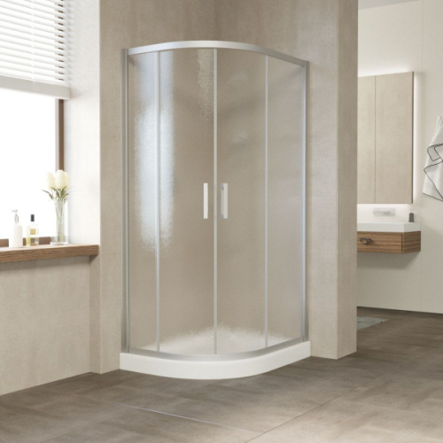 Душевой уголок стекло шиншилла Vegas-glass ZS-F 100х90 02, прямоугольные, асимметричные - фото 2