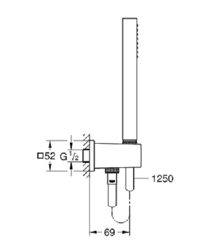 Держатель верхнего душа Hansgrohe Vernis Shape 26405 латунь, в наличии - фото 2