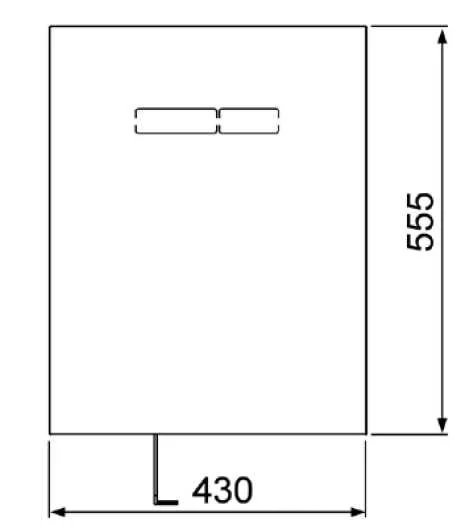 Верхняя стеклянная панель с сенсорным блоком управления, цвет белый, Tece TECElux 9650002, для унитаза - фото 2