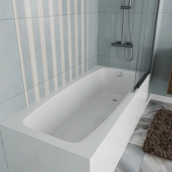 Ванна акриловая Vincea VBT-2S180, 180 x 80 см, без опоры, белый, без гидромассажа - фото 6