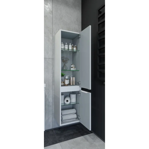 Шкаф-пенал подвесной Caprigo Forte 35 см бланж, левый, современные, hi-tech - фото 5