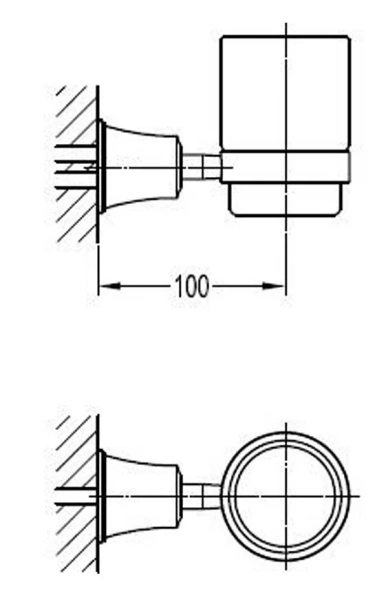 Стакан для ванной Cezares Liberty хром - фото 2